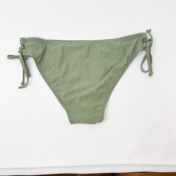 NWT Mid Rise sage olive green high neck halter tie bikini - Picture 7 of 8